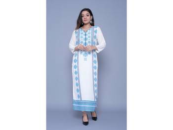 Blue printed rayon kurtas-and-kurtis 1