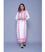Pink printed rayon kurtas-and-kurtis