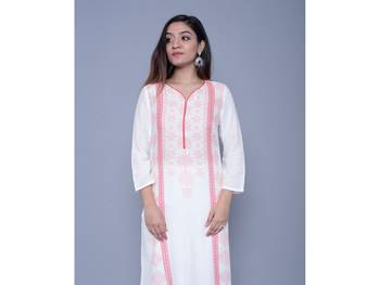 Peach printed rayon kurtas-and-kurtis 3