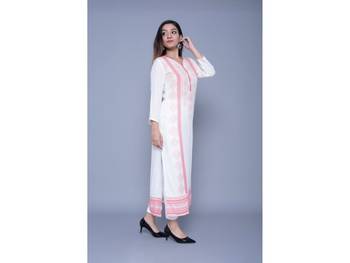 Peach printed rayon kurtas-and-kurtis 5