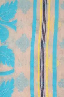 Beige Hand Woven Pure Cotton Saree Without Blouse