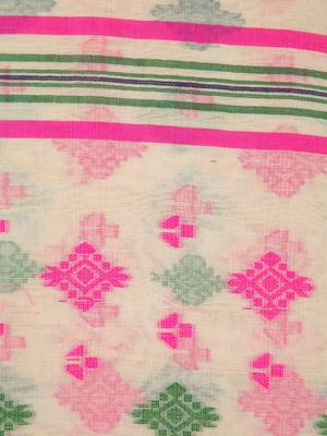 Beige Hand Woven Pure Cotton Saree Without Blouse 4