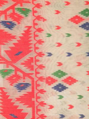 Beige Hand Woven Pure Cotton Saree Without Blouse 4