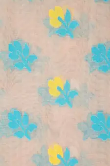 Beige Hand Woven Pure Cotton Saree Without Blouse