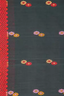 Blue hand woven pure cotton saree with blouse