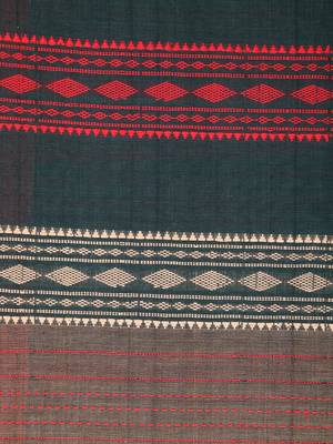 Brown hand woven pure cotton saree with blouse 4