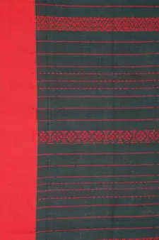Blue hand woven pure cotton saree with blouse