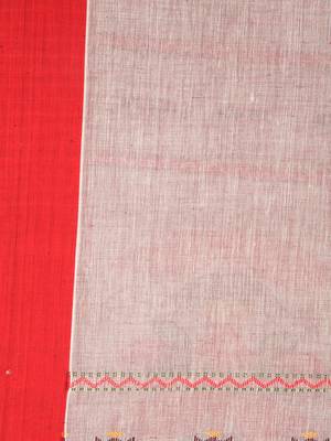Grey hand woven pure cotton saree with blouse 4