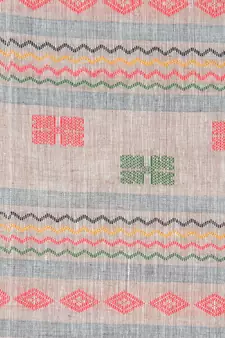 Light brown hand woven pure cotton saree with blouse