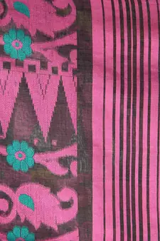 Grey Hand Woven Pure Cotton Saree Without Blouse