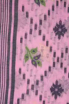 Purple Hand Woven Pure Cotton Saree Without Blouse