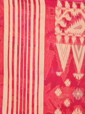 Pink Hand Woven Pure Cotton Saree Without Blouse 4