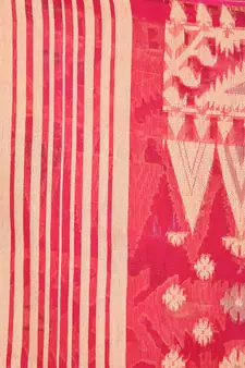 Pink Hand Woven Pure Cotton Saree Without Blouse