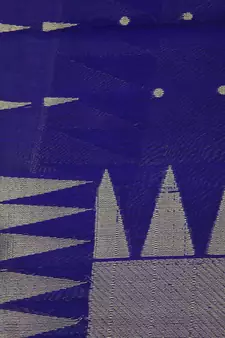 Blue Cotton Silk Bengal Handloom Saree