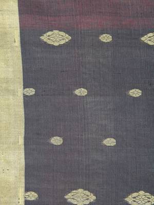 Grey hand woven cotton silk saree with blouse 4