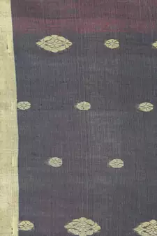 Grey hand woven cotton silk saree with blouse