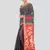 Grey hand woven cotton silk saree with blouse