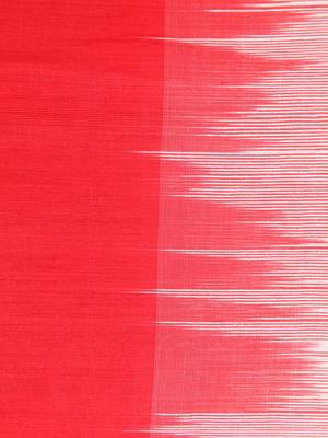 White hand woven cotton silk saree with blouse 4