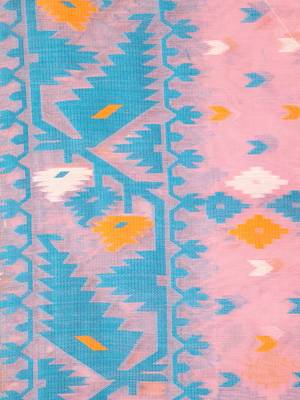 Pink Hand Woven Pure Cotton Saree Without Blouse 4