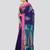 Blue hand woven cotton silk saree with blouse