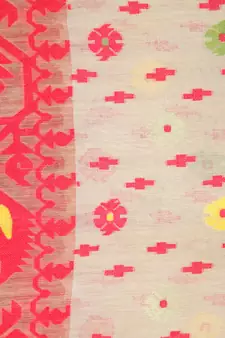 Beige Hand Woven Pure Cotton Saree Without Blouse