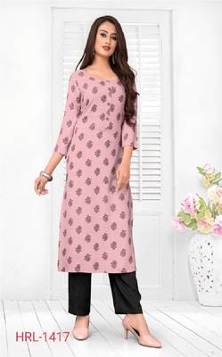 Pink printed rayon ethnic-kurtis 2