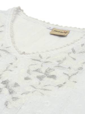 White Colour Flared Dress 5