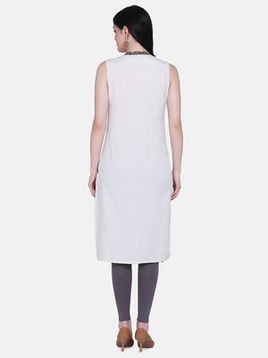 Brown & Cream Colour Straight Kurta 2