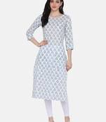 White Colour Straight Kurta