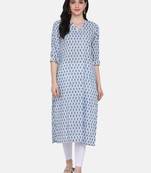 White Colour Straight Kurta