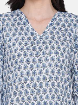 White Colour Straight Kurta 5