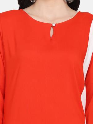 Orange Colour Straight Kurta 3