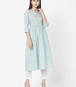 Sea Green Colour Gathers Kurta