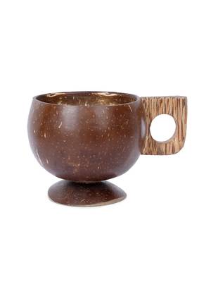 INDIBAM Organic Coconut Shell Tea Cups, Light Weight Cups for Tea, coffee,, juices, shakes etc Handmade. 2