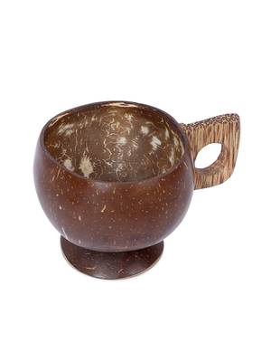 INDIBAM Organic Coconut Shell Tea Cups, Light Weight Cups for Tea, coffee,, juices, shakes etc Handmade. 3