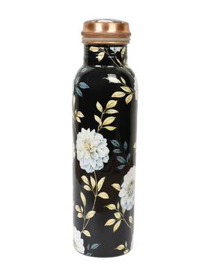 INDIBAM 99% Pure Copper Printed Water Bottle, Drinkware & Storage Purpose, Ayurvedic Health Benefits 950 ML 4