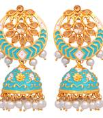 White pearl earrings