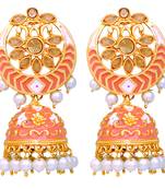 White pearl earrings