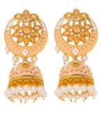 White pearl earrings