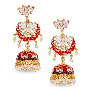 White crystal earrings 1