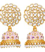 White pearl earrings