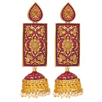 Brown pearl earrings 1