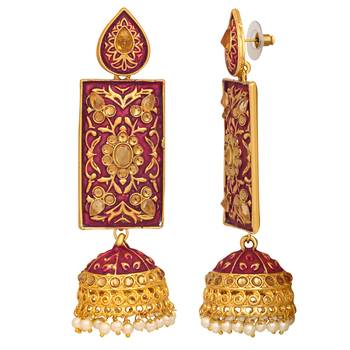 Brown pearl earrings 3