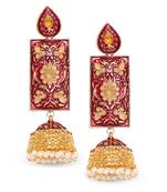 White pearl earrings