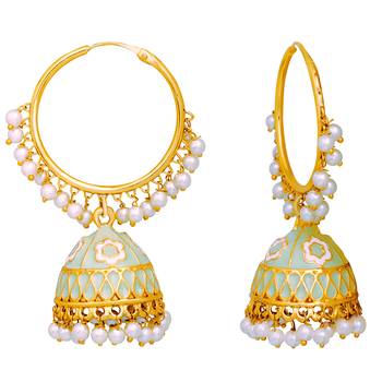 White pearl earrings 1