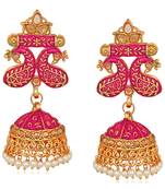 White pearl earrings