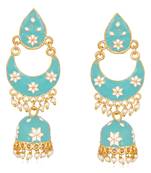 White pearl earrings