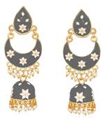 White pearl earrings