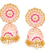 White pearl earrings