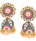 White pearl earrings